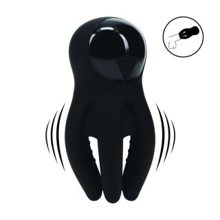 Stymulator główki penisa Levelz by Shots silikonowy z wypustkami czarny USB