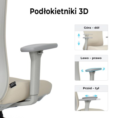 Fotel biurowy ergonomiczny ANGEL GelatO Szary