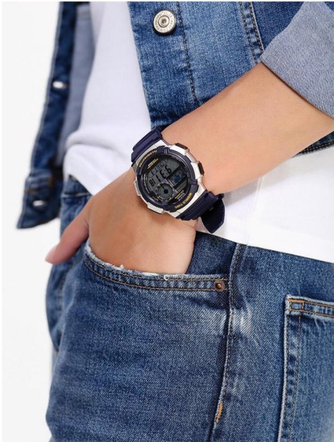 Casio ZEGAREK MĘSKI CASIO AE-1000W 2AV (zd073e) - WORLD TIME + BOX