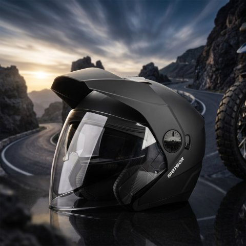 Kask motocyklowy Meteor Hekato L 59-60 cm czarny