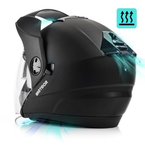 Kask motocyklowy Meteor Hekato L 59-60 cm czarny