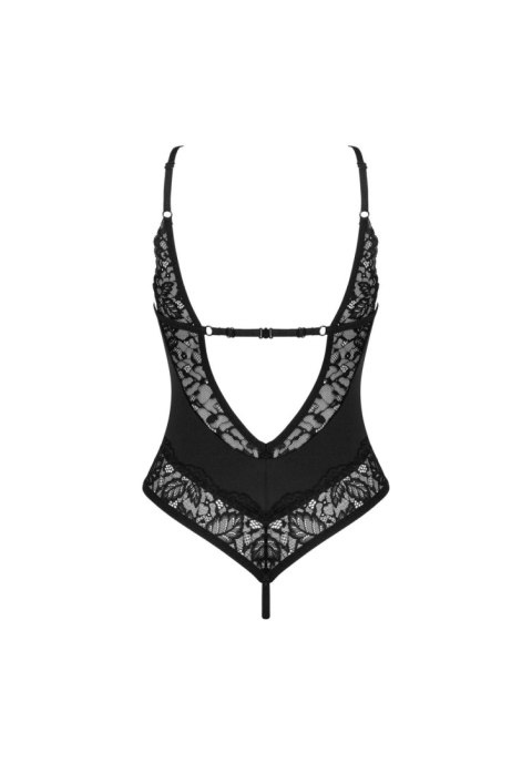 Body erotyczne Bellastia Obsessive otwarte czarne XL 2XL