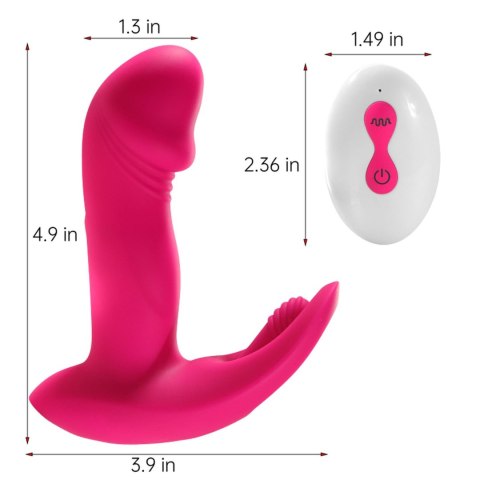 Wibrator noszony B Series Cut silikonowy z pilotem 10 funkcji