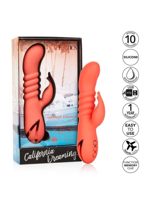 Wibrator silikonowy Calexotics Orange County Cutie pomarańczowy USB