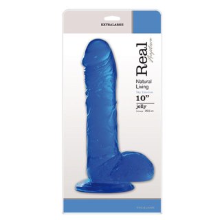 Dildo jelly Real Rapture niebieskie 25 cm z przyssawką