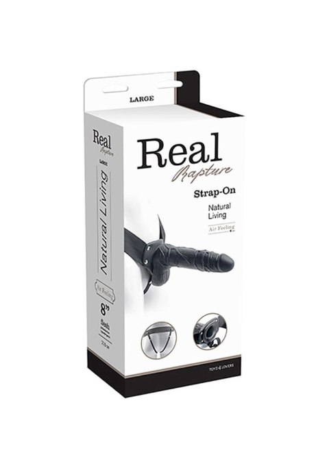 Proteza penisa Real Rapture czarna 20.5 cm z jądrami