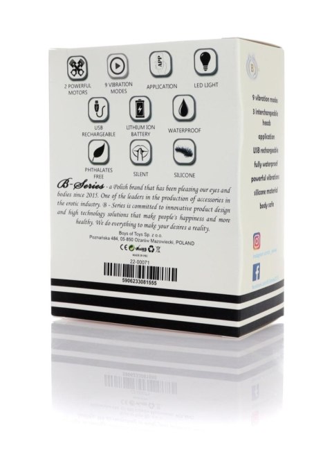 Stymulator łabędziowy silikonowy B Series Magic USB z app