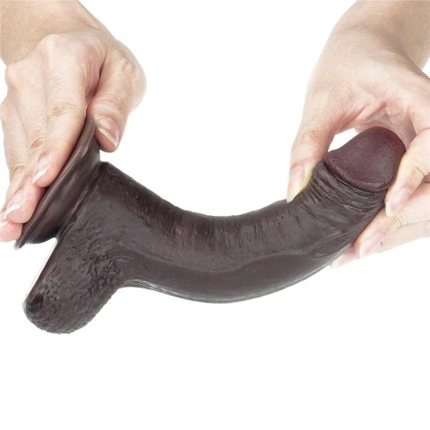 Dildo dwuwarstwowe z przesuwaną skórą Lovetoy 17.5 cm czarny