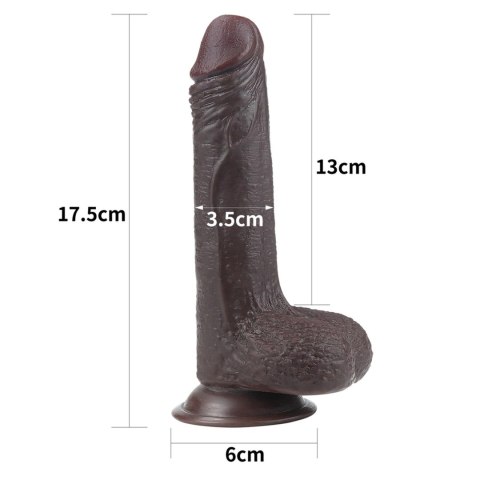 Dildo dwuwarstwowe z przesuwaną skórą Lovetoy 17.5 cm czarny