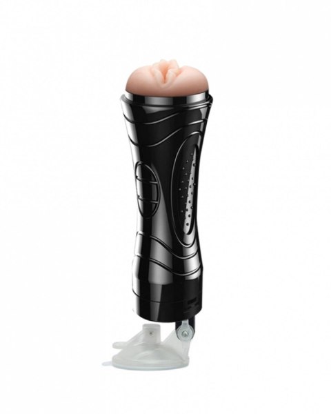 Masturbator wibrujący naścienny Quickies Power Escorts czarny 24 cm