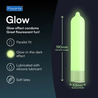 Prezerwatywy świecące Pasante Glow 3 sztuki