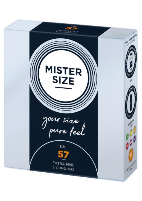 Prezerwatywy ultra cienkie MISTER SIZE 57 mm naturalne 3 sztuki