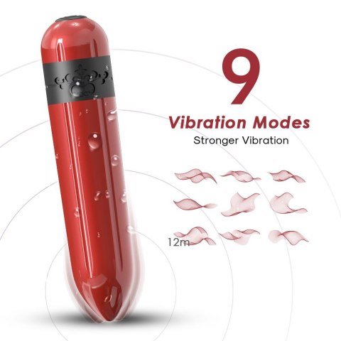 Wibrator mini Rocket czerwony silikonowy USB wodoodporny