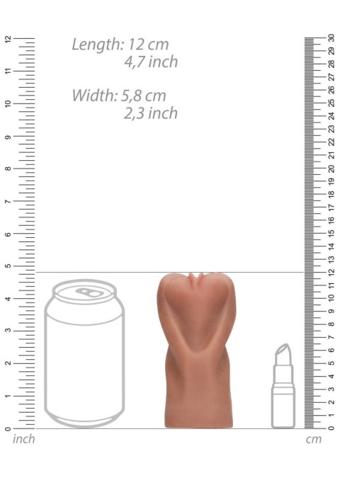 Masturbator waginalny Nauczycielka S-Line opalony TPR 10 cm