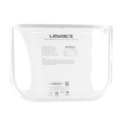 Żebrowany korek analny pompowany silikonowy Levelz by Shots czarny 5 cm