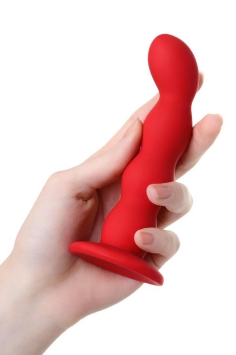 Dildo analne małe faliste czerwone Favorite ToDo z przyssawką