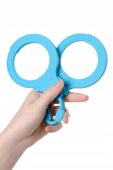 Kajdanki elastyczne silikonowe A Toys niebieskie 33 cm