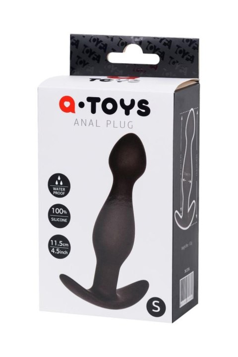 Korek analny silikonowy A Toys czarny S 11,5 cm