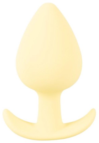 Korek analny Cuties żółty silikonowy 6,5 cm