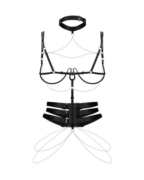 Uprząż Premisis Black Obsessive z fiszbinami S/M/L