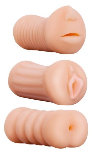 Zestaw trzech masturbatorów XXX To Go Threesome NMC TPR 10 cm