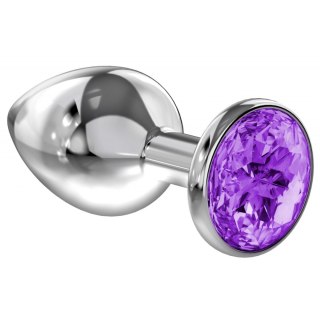 Plug analny metalowy Diamond fioletowy XL 11 cm