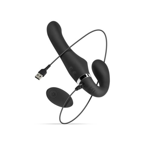 Strap on samonośny No Parts Avery wibrujący USB 22 cm czarny