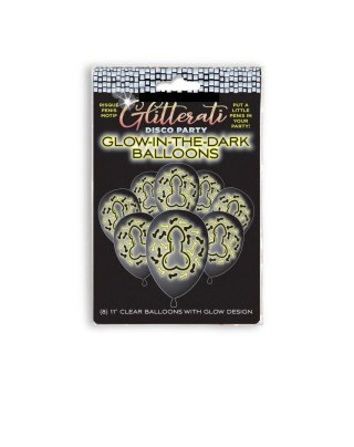 Balony świecące w ciemności Glitterati Disco Glow 8 szt