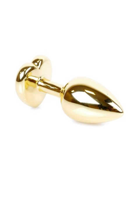 Biżuteria analna MyLove Toys Gold Heart jasnoniebieska 7 cm