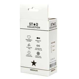 Fioletowy silikonowy korek analny M z kryształem Star Collection