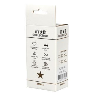 Srebrny metalowy korek analny Star Collection S fioletowy kamień 7 cm