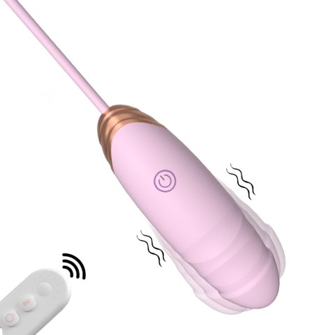 Jajko wibrujące silikonowe B Series Fox różowe z pilotem USB