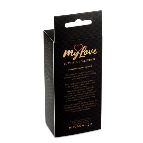 Biżuteria analna MyLove Toys ze stali nierdzewnej zielona 9.5 cm