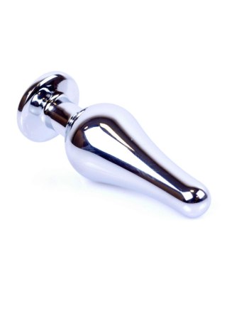 Korek analny srebrny z czerwonym diamencikiem MyLove Toys 9,5 cm