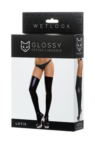 Błyszczące pończochy Wetlook Glossy Lotis czarne S