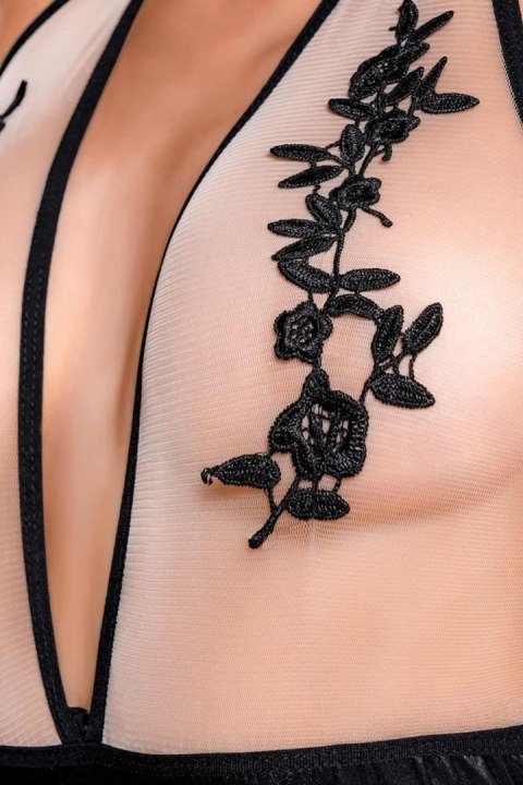 Body wetlook Kiara Glossy czarny XL