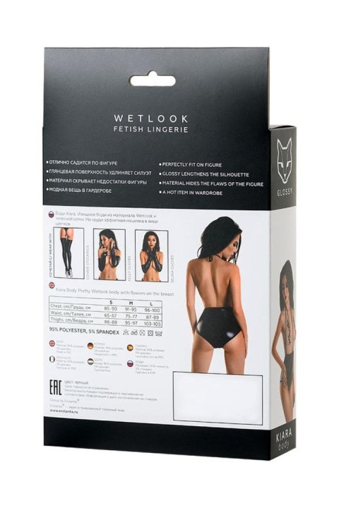 Body wetlook Kiara Glossy czarny XL