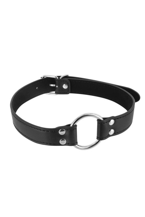 Knebel z metalowym pierścieniem Fetish Tentation czarny 48 mm
