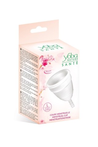 Kubeczek menstruacyjny Yoba silikonowy biały L 77 mm