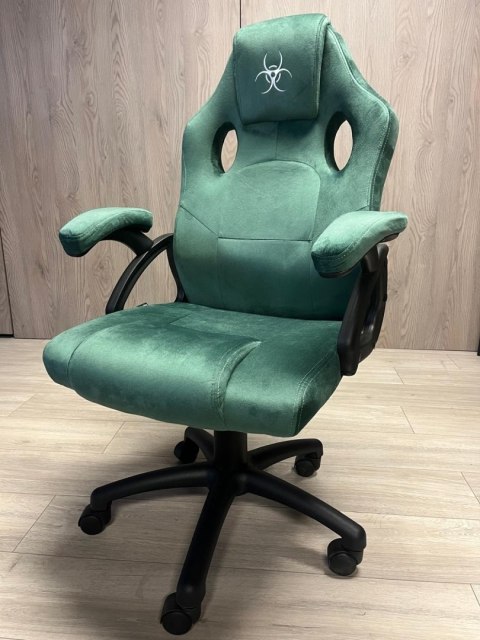 Lugano .Fotel obrotowy do biurka CARRERA M ALCANTARA DARK GREEN