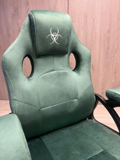 Lugano .Fotel obrotowy do biurka CARRERA M ALCANTARA DARK GREEN