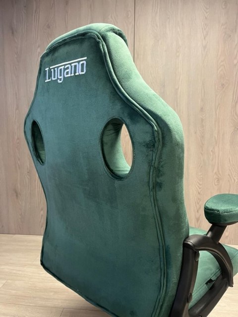 Lugano .Fotel obrotowy do biurka CARRERA M ALCANTARA DARK GREEN