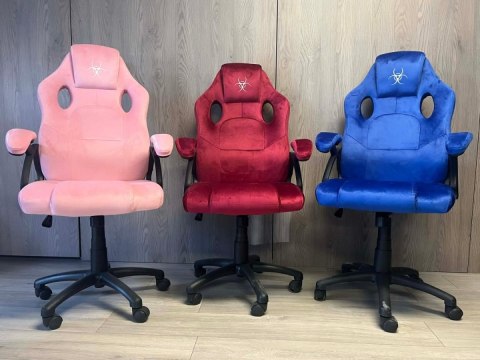 Lugano Fotel obrotowy do biurka CARRERA M ALCANTARA PINK