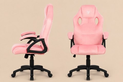 Lugano Fotel obrotowy do biurka CARRERA M ALCANTARA PINK
