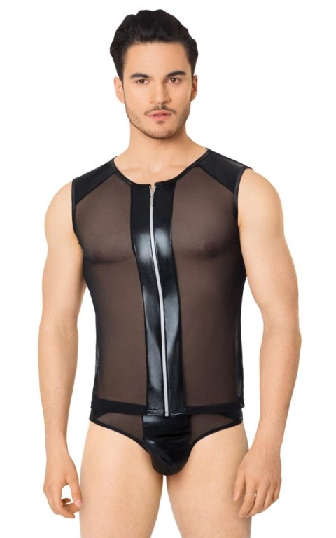 Siateczkowa koszulka i szorty SoftLine 4606 czarne M/L