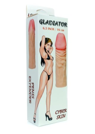 Przedłużka Gladiator cyberskóra cielista 16 cm