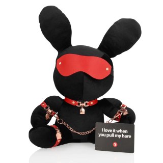 Królik bondage pluszowy S-Line welwetowy duży czarny