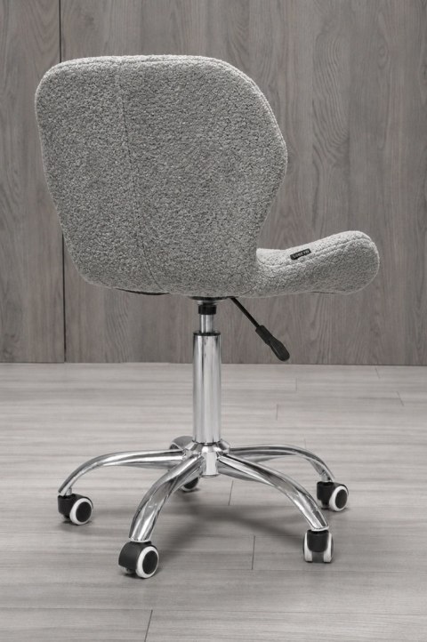 Lugano Krzesło obrotowe VASTO OFFICE BOUCLE GREY SILVER