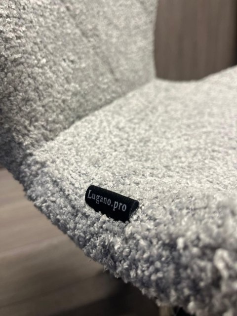 Lugano Krzesło obrotowe VASTO OFFICE BOUCLE GREY SILVER
