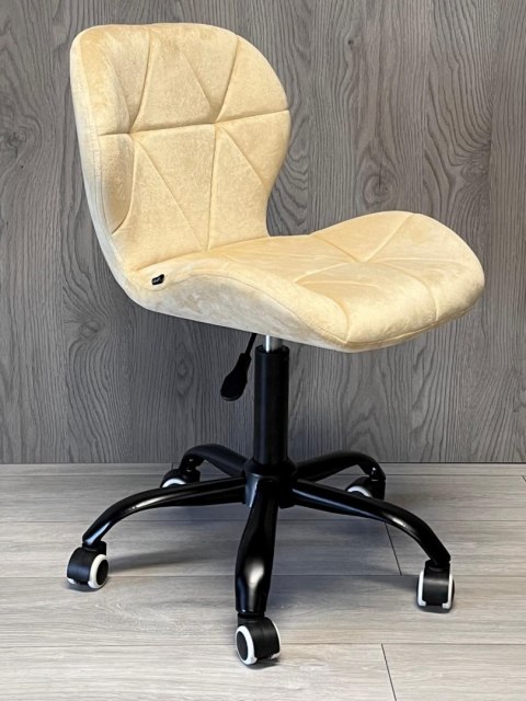 Lugano Krzesło obrotowe VASTO OFFICE VELVET BEIGE SMOKE